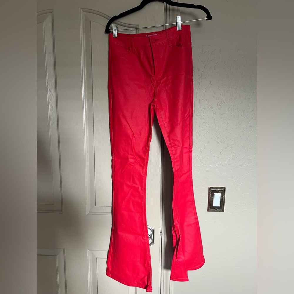 Edikted Vibrant Red Flare Pants